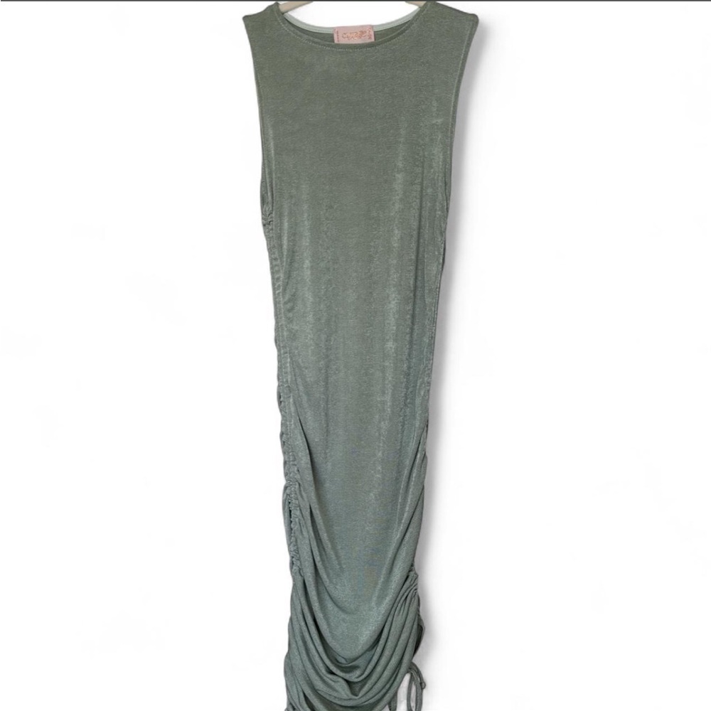 Club L slink ruched midi/mini dress